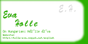 eva holle business card